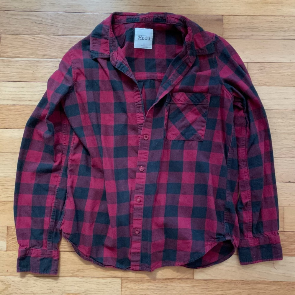 Mudd Black and Red Flannel